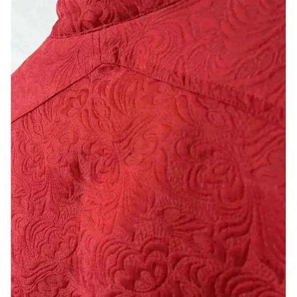 Red Brocade Style Jacket by Kaktus Women’s L - Picture 9 of 16